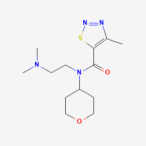 N-(2-(dimethylamino)ethyl)-4-methyl-N-(tetrahydro-2H-pyran-4-yl)-1,2,3-thiadiazole-5-carboxamide