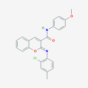 (2Z)-2-[(2-chloro-4-methylphenyl)imino]-N-(4-methoxyphenyl)-2H-chromene-3-carboxamide
