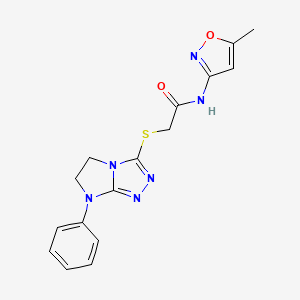 N-(5-methylisoxazol-3-yl)-2-((7-phenyl-6,7-dihydro-5H-imidazo[2,1-c][1,2,4]triazol-3-yl)thio)acetamide