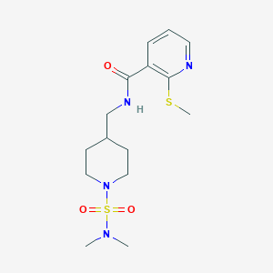 N-{[1-(dimethylsulfamoyl)piperidin-4-yl]methyl}-2-(methylsulfanyl)pyridine-3-carboxamide