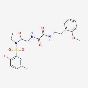 N1-((3-((2,5-difluorophenyl)sulfonyl)oxazolidin-2-yl)methyl)-N2-(2-methoxyphenethyl)oxalamide