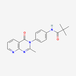 N-(4-(2-methyl-4-oxopyrido[2,3-d]pyrimidin-3(4H)-yl)phenyl)pivalamide