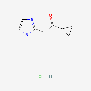 1-Cyclopropyl-2-(1-methylimidazol-2-yl)ethanone;hydrochloride