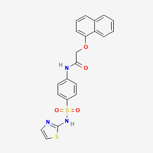 2-naphthalen-1-yloxy-N-[4-(1,3-thiazol-2-ylsulfamoyl)phenyl]acetamide