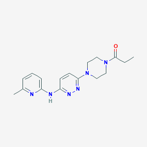 molecular formula C17H22N6O B3019068 1-(4-(6-((6-Methylpyridin-2-yl)amino)pyridazin-3-yl)piperazin-1-yl)propan-1-one CAS No. 1021072-97-8