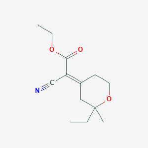molecular formula C13H19NO3 B3019074 ETHYL 2-CYANO-2-[(4E)-2-ETHYL-2-METHYLOXAN-4-YLIDENE]ACETATE CAS No. 68018-96-2