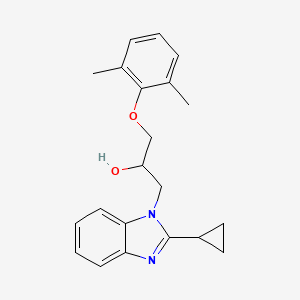 molecular formula C21H24N2O2 B3019087 3-(2,6-Dimethylphenoxy)-1-(2-cyclopropylbenzimidazolyl)propan-2-ol CAS No. 1018161-44-8