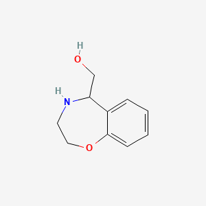 molecular formula C10H13NO2 B3019095 2,3,4,5-Tetrahydro-1,4-benzoxazepin-5-ylmethanol CAS No. 1935184-31-8