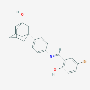 (1s,3r,5R,7S)-3-(4-((E)-(5-bromo-2-hydroxybenzylidene)amino)phenyl)adamantan-1-ol