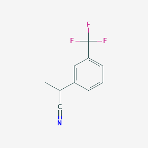 molecular formula C10H8F3N B3019115 2-[3-(Trifluoromethyl)phenyl]propanenitrile CAS No. 175225-48-6