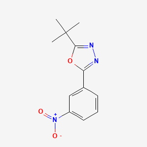 molecular formula C12H13N3O3 B3019117 2-Tert-butyl-5-(3-nitrophenyl)-1,3,4-oxadiazole CAS No. 75655-58-2