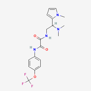 molecular formula C18H21F3N4O3 B3019124 N1-(2-(dimethylamino)-2-(1-methyl-1H-pyrrol-2-yl)ethyl)-N2-(4-(trifluoromethoxy)phenyl)oxalamide CAS No. 1049480-93-4