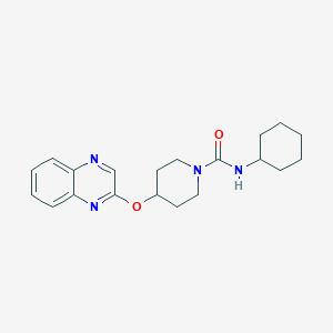 molecular formula C20H26N4O2 B3019129 N-cyclohexyl-4-(quinoxalin-2-yloxy)piperidine-1-carboxamide CAS No. 1704565-95-6
