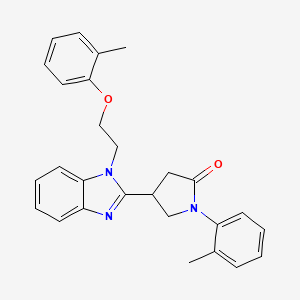 1-(o-tolyl)-4-(1-(2-(o-tolyloxy)ethyl)-1H-benzo[d]imidazol-2-yl)pyrrolidin-2-one