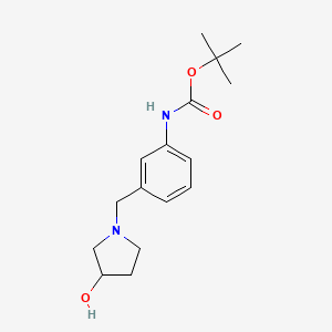 molecular formula C16H24N2O3 B3019135 tert-butyl N-{3-[(3-hydroxypyrrolidin-1-yl)methyl]phenyl}carbamate CAS No. 1797084-62-8