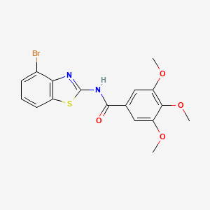 molecular formula C17H15BrN2O4S B3019144 N-(4-bromo-1,3-benzothiazol-2-yl)-3,4,5-trimethoxybenzamide CAS No. 892855-43-5