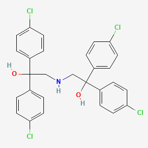 molecular formula C28H23Cl4NO2 B3019146 2-{[2,2-Bis(4-chlorophenyl)-2-hydroxyethyl]amino}-1,1-bis(4-chlorophenyl)-1-ethanol CAS No. 882747-76-4