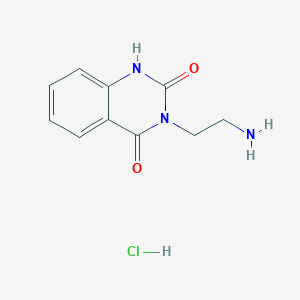 molecular formula C10H12ClN3O2 B3019153 3-(2-Aminoethyl)quinazoline-2,4(1H,3H)-dione hydrochloride CAS No. 144734-19-0