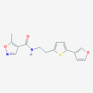 molecular formula C15H14N2O3S B3019154 N-(2-(5-(furan-3-yl)thiophen-2-yl)ethyl)-5-methylisoxazole-4-carboxamide CAS No. 2034596-23-9