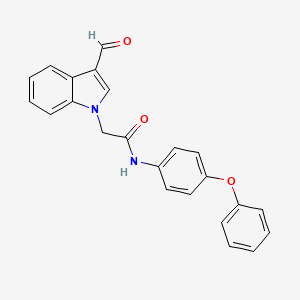 2-(3-formyl-1H-indol-1-yl)-N-(4-phenoxyphenyl)acetamide