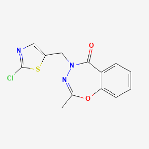 molecular formula C13H10ClN3O2S B3019164 4-[(2-chloro-1,3-thiazol-5-yl)methyl]-2-methyl-1,3,4-benzoxadiazepin-5(4H)-one CAS No. 861210-68-6