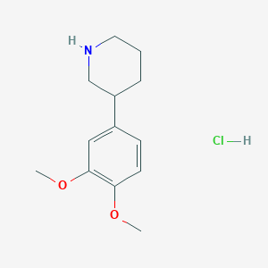 molecular formula C13H20ClNO2 B3019165 3-(3',4'-Dimethoxyphenyl)-piperidine hydrochloride CAS No. 61832-58-4