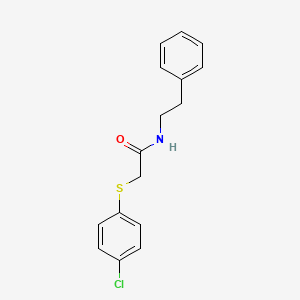 molecular formula C16H16ClNOS B3019172 2-(4-Chlorophenylthio)-N-(2-phenylethyl)ethanamide CAS No. 14617-35-7