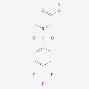 molecular formula C10H10F3NO4S B3019173 2-[Methyl-[4-(trifluoromethyl)phenyl]sulfonylamino]acetic acid CAS No. 1097822-39-3
