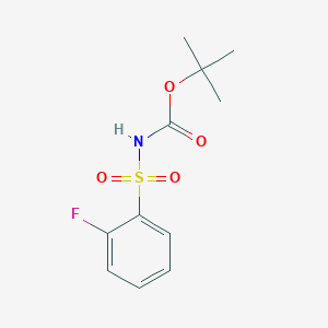 molecular formula C11H14FNO4S B3019182 tert-butyl N-(2-fluorobenzenesulfonyl)carbamate CAS No. 2310040-32-3