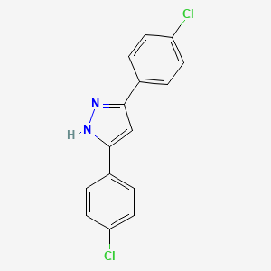 molecular formula C15H10Cl2N2 B3019184 3,5-bis(4-chlorophenyl)-1H-pyrazole CAS No. 21399-29-1