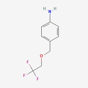 molecular formula C9H10F3NO B3019186 4-[(2,2,2-Trifluoroethoxy)methyl]aniline CAS No. 923255-94-1
