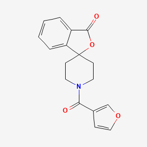 molecular formula C17H15NO4 B3019187 1'-(furan-3-carbonyl)-3H-spiro[isobenzofuran-1,4'-piperidin]-3-one CAS No. 1797857-43-2