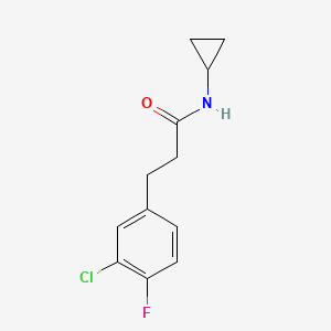 3-(3-Chloro-4-fluorophenyl)-N-cyclopropylpropanamide