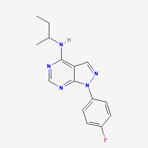 molecular formula C15H16FN5 B3019222 N-(butan-2-yl)-1-(4-fluorophenyl)-1H-pyrazolo[3,4-d]pyrimidin-4-amine CAS No. 890896-41-0