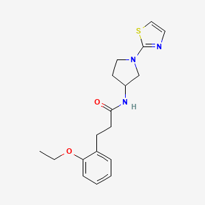 molecular formula C18H23N3O2S B3019255 3-(2-ethoxyphenyl)-N-[1-(1,3-thiazol-2-yl)pyrrolidin-3-yl]propanamide CAS No. 1797981-69-1