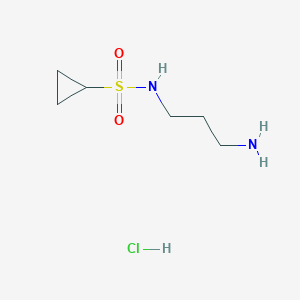 molecular formula C6H15ClN2O2S B3019309 N-(3-aminopropyl)cyclopropanesulfonamide hydrochloride CAS No. 2253638-50-3