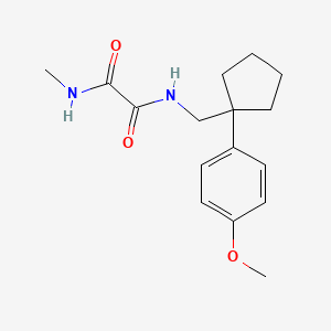 molecular formula C16H22N2O3 B3019375 N1-((1-(4-methoxyphenyl)cyclopentyl)methyl)-N2-methyloxalamide CAS No. 1209717-82-7