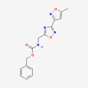 molecular formula C15H14N4O4 B3019402 Benzyl ((3-(5-methylisoxazol-3-yl)-1,2,4-oxadiazol-5-yl)methyl)carbamate CAS No. 1903168-36-4
