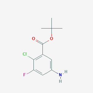 molecular formula C11H13ClFNO2 B3019439 Tert-butyl 5-amino-2-chloro-3-fluorobenzoate CAS No. 2248268-27-9