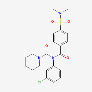 molecular formula C21H24ClN3O4S B3019464 N-(3-chlorophenyl)-N-(4-(N,N-dimethylsulfamoyl)benzoyl)piperidine-1-carboxamide CAS No. 899951-30-5