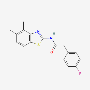 molecular formula C17H15FN2OS B3019467 N-(4,5-dimethyl-1,3-benzothiazol-2-yl)-2-(4-fluorophenyl)acetamide CAS No. 941946-48-1