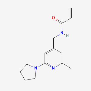 molecular formula C14H19N3O B3019475 N-[(2-Methyl-6-pyrrolidin-1-ylpyridin-4-yl)methyl]prop-2-enamide CAS No. 2305316-61-2