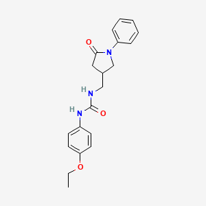 molecular formula C20H23N3O3 B3019526 1-(4-Ethoxyphenyl)-3-[(5-oxo-1-phenylpyrrolidin-3-yl)methyl]urea CAS No. 954695-65-9