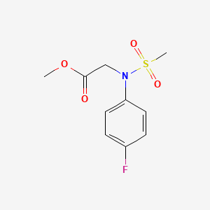 molecular formula C10H12FNO4S B3019547 methyl N-(4-fluorophenyl)-N-(methylsulfonyl)glycinate CAS No. 392313-34-7