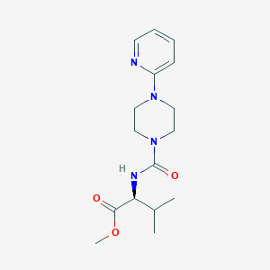 molecular formula C16H24N4O3 B3019559 methyl (2S)-3-methyl-2-[(4-pyridin-2-ylpiperazine-1-carbonyl)amino]butanoate CAS No. 1314014-65-7