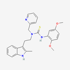 molecular formula C26H28N4O2S B3019569 3-(2,5-dimethoxyphenyl)-1-[2-(2-methyl-1H-indol-3-yl)ethyl]-1-(pyridin-2-ylmethyl)thiourea CAS No. 851971-47-6