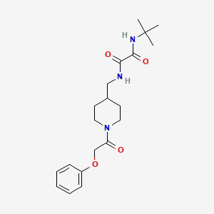 molecular formula C20H29N3O4 B3019599 N1-(tert-butyl)-N2-((1-(2-phenoxyacetyl)piperidin-4-yl)methyl)oxalamide CAS No. 1235016-77-9