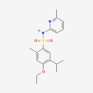 molecular formula C18H24N2O3S B3019606 4-ethoxy-2-methyl-N-(6-methylpyridin-2-yl)-5-(propan-2-yl)benzene-1-sulfonamide CAS No. 898647-40-0