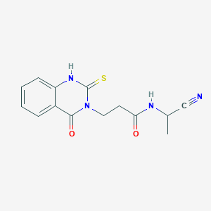 N-(1-cyanoethyl)-3-(4-oxo-2-sulfanyl-3,4-dihydroquinazolin-3-yl)propanamide