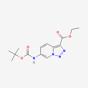 Ethyl 6-((tert-butoxycarbonyl)amino)-[1,2,3]triazolo[1,5-A]pyridine-3-carboxylate